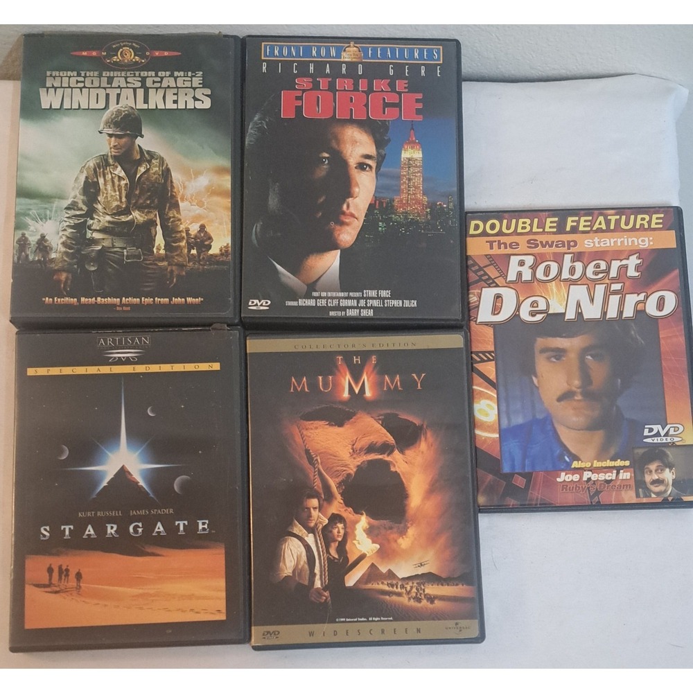 DVD Movie Lot 5 Action Adventure Sci-Fi Windtalkers Mummy Stargate + More